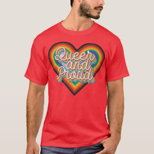 Camiseta Orgulho Mês Fila e Orgulho LGBTQ Rainbow Heart Le