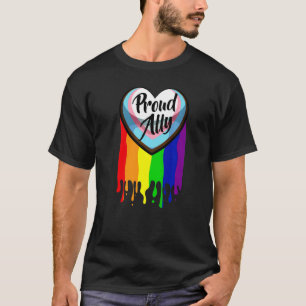Camiseta Orgulho Mês Lgbtq Derramando Orgulho Ally Progress