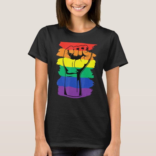 Camiseta Orgulho Mês Merch Lgbt Arco-Íris Punta Lgbtq Gay P (Frente)