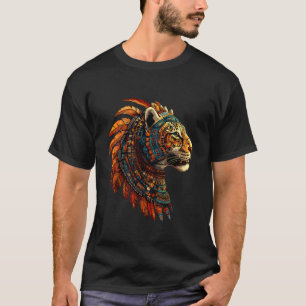 Camiseta Orgulho Mexicano Nativo Jaguar Asteca Maia Mexican