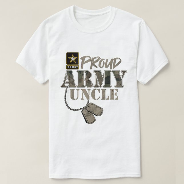 Camiseta Orgulho Militar de Tio do Exército Trava Orgulho M (Frente do Design)