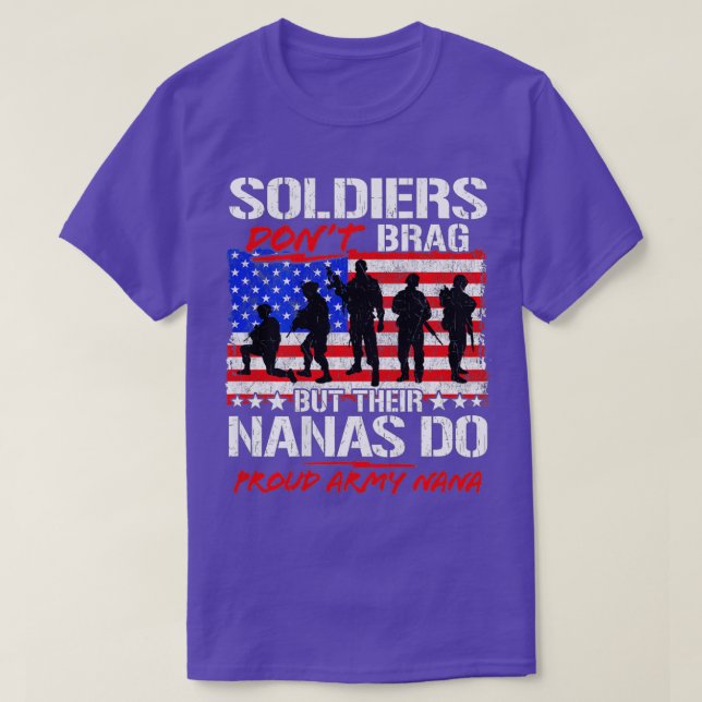 Camiseta Orgulho Militar de Vovó dos Armários Orgulho (57) (Frente do Design)
