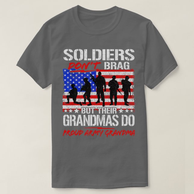 Camiseta Orgulho Militar de Vovó Orgulho Armado (82) (Frente do Design)