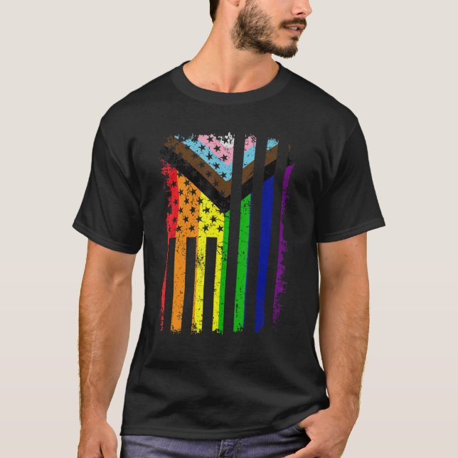 Camiseta Orgulho Moderno Orgulho Americano O Amor Com Bande (Frente)