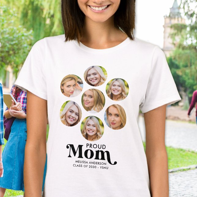 Camiseta Orgulho MOM Moderno Personalizado 7 Graduação de C (Criador carregado)