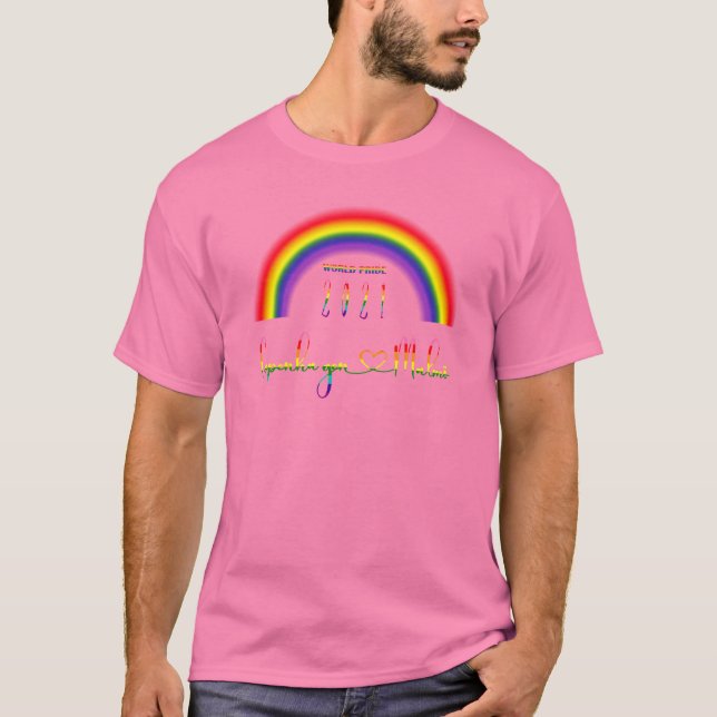 Camiseta Orgulho Mundial LGBTQ de Copenhaga e Malmö 2021 (Frente)