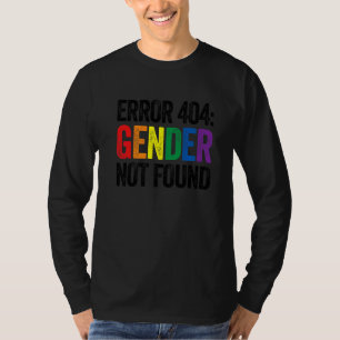 Camiseta Orgulho Não Binário Agênero Erro 404 Gênero Não En