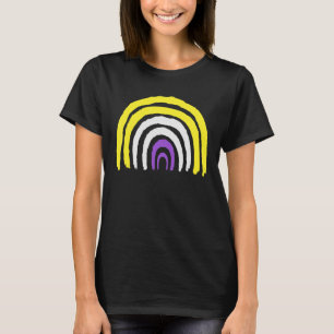 Camiseta Orgulho Não-Binário Rainbow