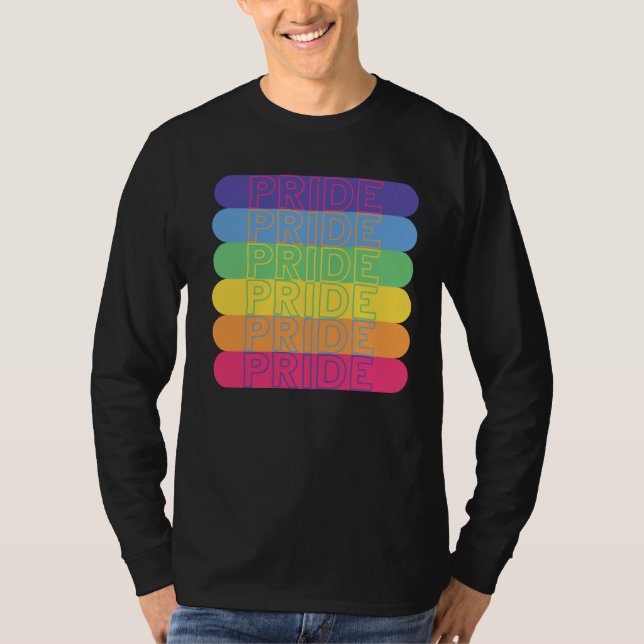 Camiseta Orgulho nas cores do arco-íris (Frente)