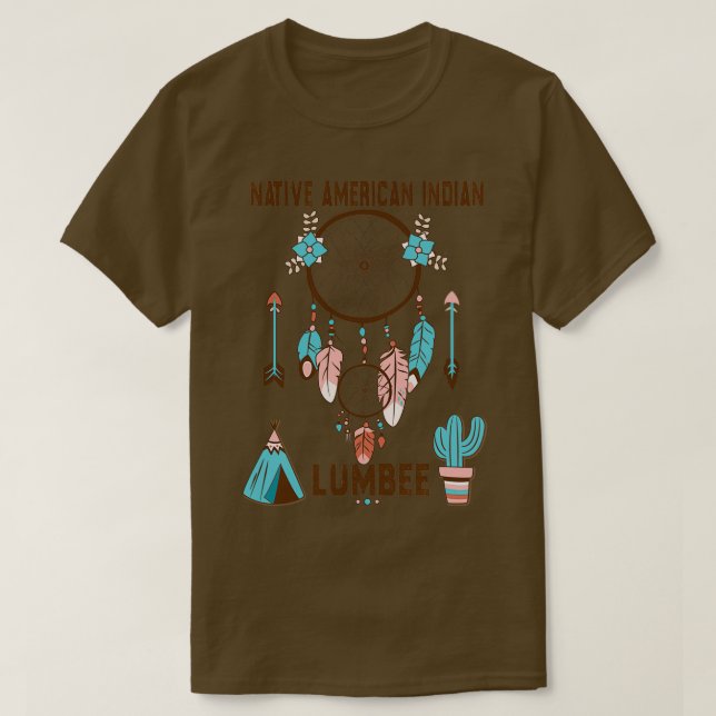 Camiseta Orgulho Nativo Americano do Orgulho Lumbee (Frente do Design)