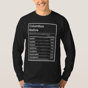 Camiseta Orgulho Nativo de Nutrição Engraçado Columbus