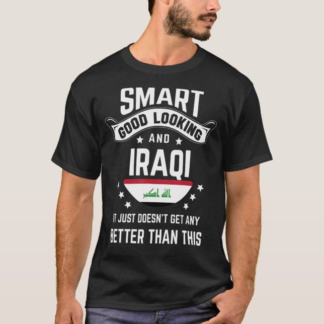 Camiseta Orgulho nativo iraquiano Bandeira do Iraque Raízes (Frente)