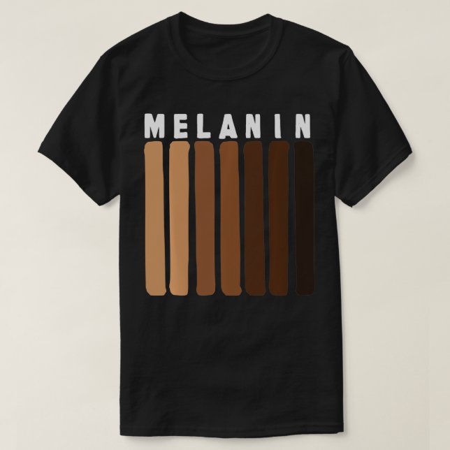 Camiseta Orgulho Negro Melanina Presente Afro-Americano (Frente do Design)
