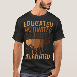 Camiseta Orgulho Negro Melanizado Elevado e Motivado