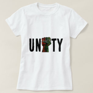 Camiseta orgulho negro punho vermelho verde bandeira pan-af