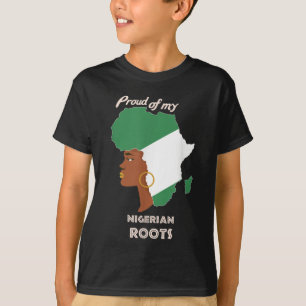 Camiseta Orgulho nigeriano Raízes Negras História Mês das M