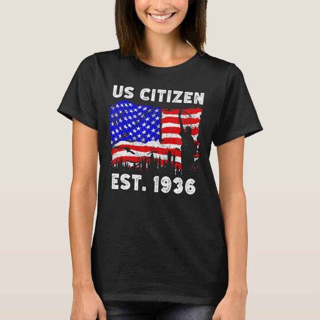 Camiseta Orgulho-Nos Cidadão Est Desde 1936 Pelo Novo Ameri (Frente)