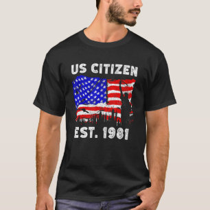 Camiseta Orgulho-Nos Cidadão Est Desde 1981 Pelo Novo Ameri