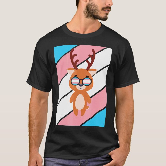Camiseta Orgulho Ordenado de Transgênero Sinalizador LGBTQ  (Frente)