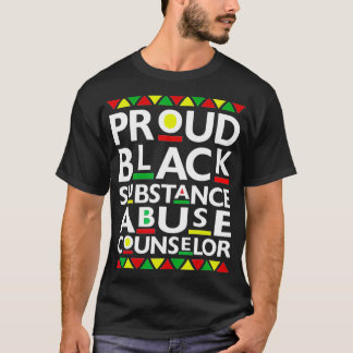 Camiseta Orgulho Orgulho de Abuso de Substâncias Negras