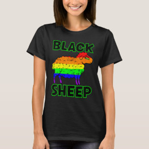 Camiseta Orgulho Ovelha Negra Colorida com Texto Preto