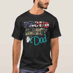 Camiseta Orgulho Pai Bandeira Família Militar Americana