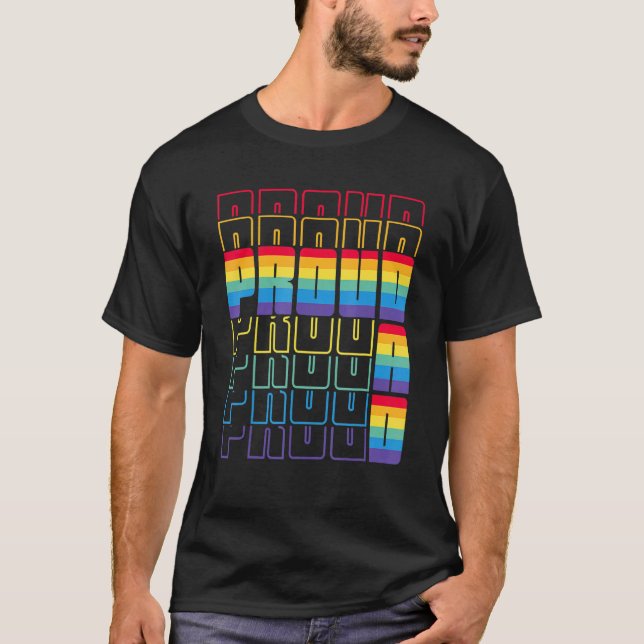 Camiseta Orgulho Pai do Orgulho do Gay Lgbtq Mês Pai (Frente)