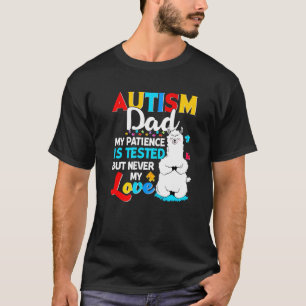 Camiseta Orgulho Pai Llama Quebra-cabeça Autismo Pai Consci