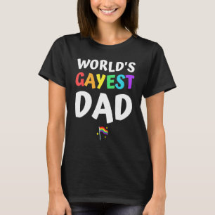 Camiseta Orgulho Pai Mais Gayest Rainbow Flag Heart Love Lg