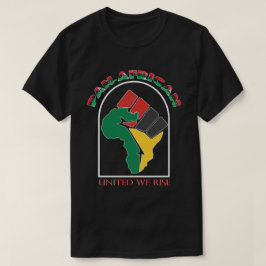 Camiseta Orgulho pan-africano - Mapa da África punho fechad