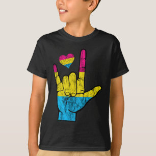 Camiseta Orgulho Pan-ASL Perda de audição Pansexual Awarene
