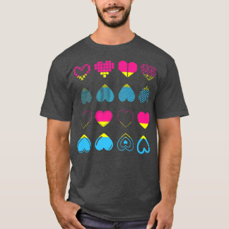 Camiseta Orgulho Pan-Pride Pansexualidade Sinalizador Cardí