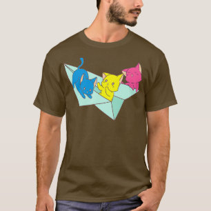Camiseta Orgulho Panseual Lgbt Pan Cat Kawaii Din Tee