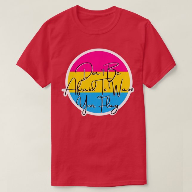 Camiseta Orgulho Pansexual Acende Sua Bandeira (Frente do Design)