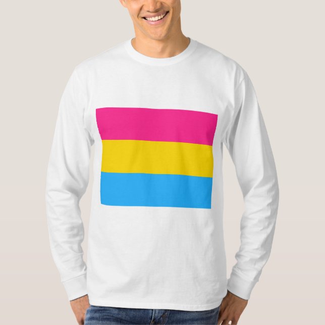 Camiseta Orgulho Pansexual (Bandeira Pan) (Frente)
