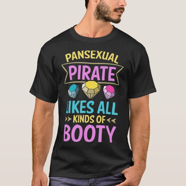 Camiseta Orgulho Pansexual Engraçado Padrões Pan Rights LGB (Frente)