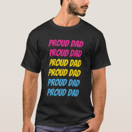 Camiseta Orgulho Pansexual LGBTQ Orgulhoso Pai Texto Repeti