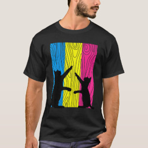 Camiseta Orgulho Pansexual Sutil Gato Gatinho Engraçado LGB