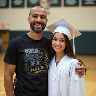 Camiseta Orgulho Papa de um Formando de 2025