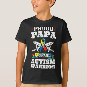 Camiseta Orgulho Papá De Uma Fita De Consciência Do Guerrei