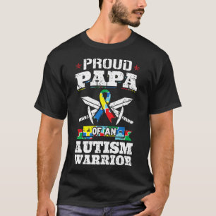 Camiseta Orgulho Papá De Uma Fita De Consciência Do Guerrei