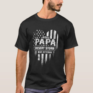 Camiseta Orgulho Papá Pai Deserto Guerra Veterana Americana