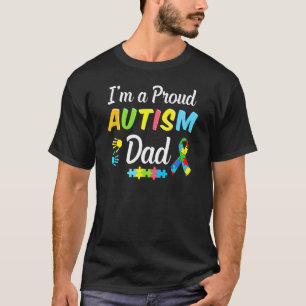 Camiseta Orgulho Paterno Autismo Estou Orgulhoso Pai De Aut