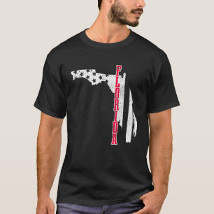 Camiseta Orgulho Patriótico do Mapa da Bandeira Americana d