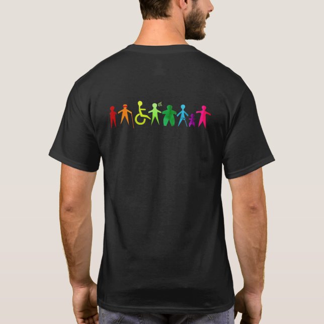 Camiseta Orgulho Personalizado Personalizado de Deficiência (Verso)