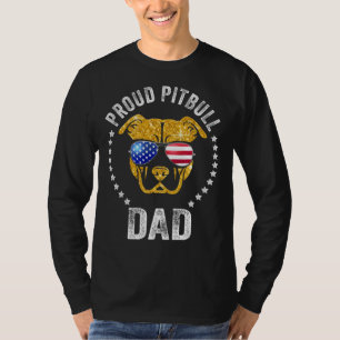 Camiseta Orgulho Pitbull Pai Face Pitbull Veste bandeira am