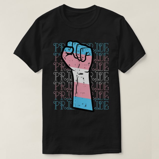 Camiseta Orgulho Primeiro Transgênero Bandeira Transsexual (Frente do Design)