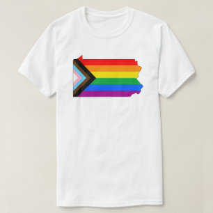 Camiseta Orgulho Progressivo LGBTQ do Estado da Pensilvânia