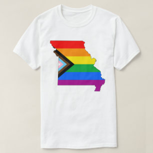 Camiseta Orgulho Progressivo LGBTQ do Estado do Missouri