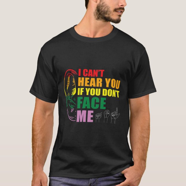 Camiseta Orgulho que não consigo ouvir você me encarar com  (Frente)